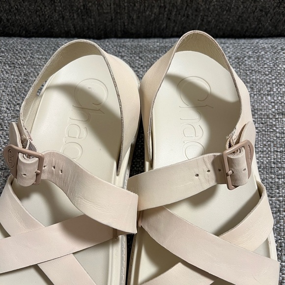 Women's Chaco Townes Leather Sandals Angora (Cream) Size 10  NEW - Picture 3 of 5